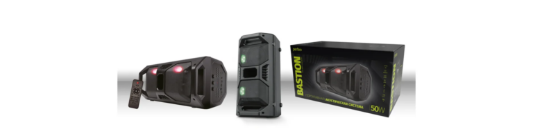 Perfeo Bluetooth-колонка "BASTION" 50W, EQ,USB, microSD, AUX, FM, MIC, TWS черная 1