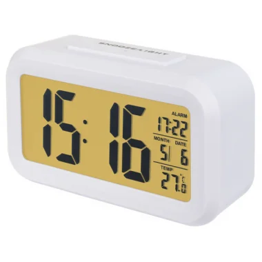 Perfeo Часы-будильник "Snuz", белый, (PF-S2166) время, температура, дата 1