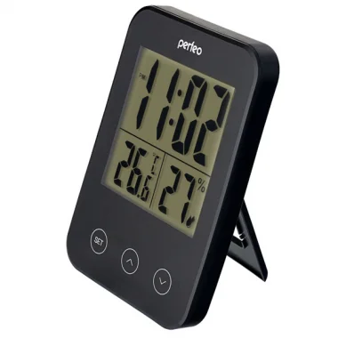 Perfeo Часы-метеостанция "Touch", чёрный, (PF-S681) время, температура, влажность 1
