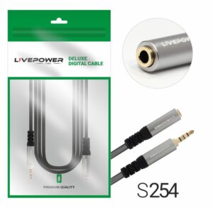 Кабель Аудио Premium H229  AUX Jack 3,5mm M/F 4pin 1800mm (20pcs) 1
