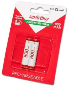 Аккумулятор NiMh Smartbuy AAA/2BL 800 mAh (24/240) (SBBR-3A02BL800) 1