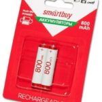 Аккумулятор NiMh Smartbuy AAA/2BL 800 mAh (24/240) (SBBR-3A02BL800)