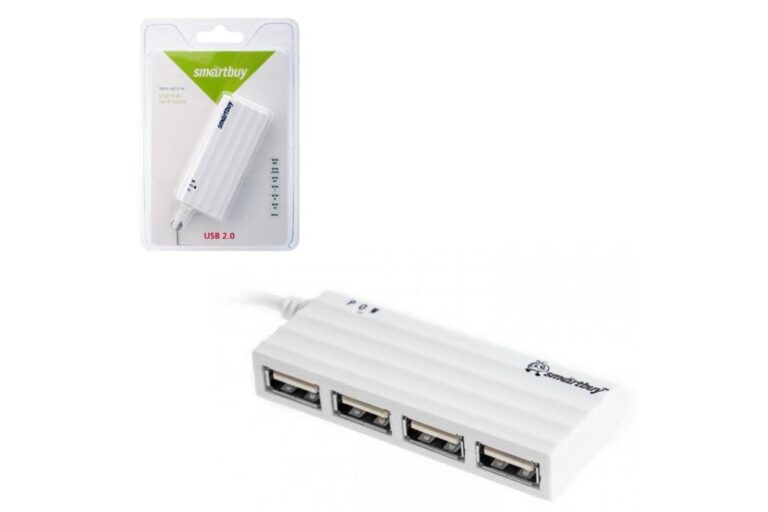 USB 2.0 Хаб Smartbuy 6810, 4 порта, белый (SBHA-6810-W) 1