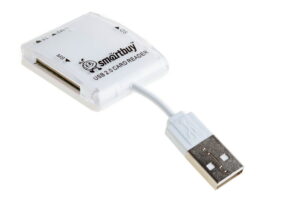 Картридер Smartbuy 713, USB 2.0 - SD/microSD/MS/M2, белый (SBR-713-W) 1