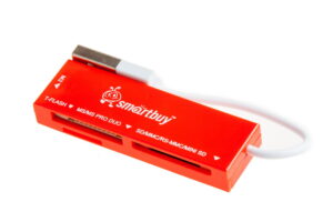 Картридер Smartbuy 717, USB 2.0 - SD/microSD/MS/M2, красный (SBR-717-R) 1