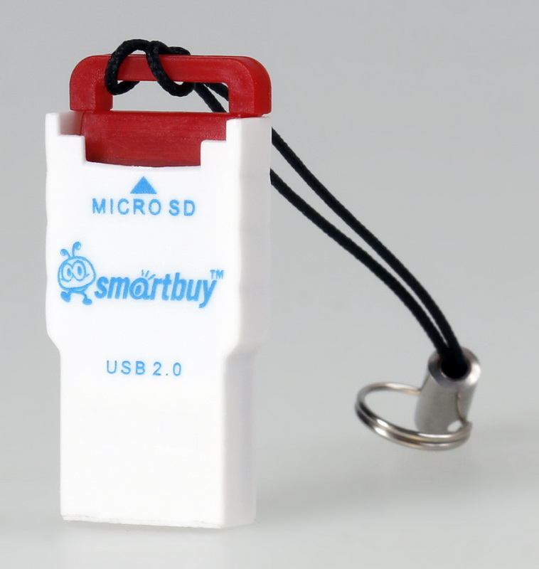 Картридер Smartbuy 707, USB 2.0 - MicroSD, красный (SBR-707-R) 1