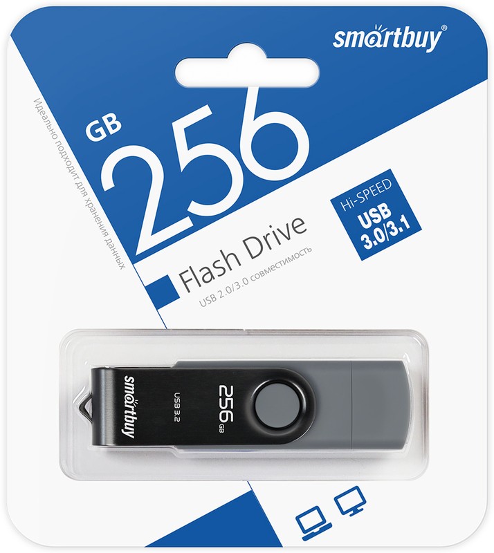 UFD 3.0/3.1 Smartbuy 256GB Twist Dual Type-C/Type-A (SB256GB3DUOTWK) 1