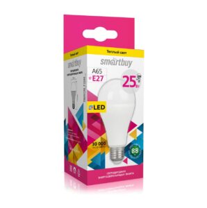 Светодиодная (LED) Лампа Smartbuy-A65-25W/3000/E27 (SBL-A65-25-30K-E27) 1