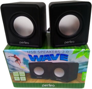 Perfeo колонки "WAVE" 2.0, мощность 2х3Вт (RMS), чёрный, USB 1