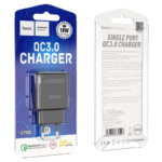 СЗУ 1USB 3.0A QC3.0 быстрая зарядка Hoco C72Q (Black)