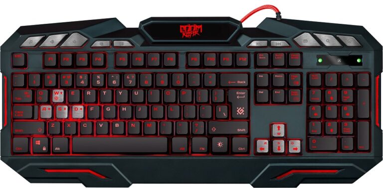 Проводная игровая клавиатура Doom Keeper GK-100DL RU,3-х цветная,19 Anti-Ghost DEFENDER 1