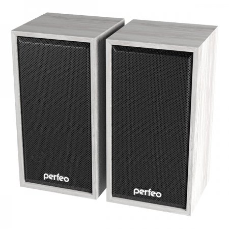 Perfeo колонки "CABINET" 2.0, мощность 2х3 Вт (RMS), белый дуб, USB 1