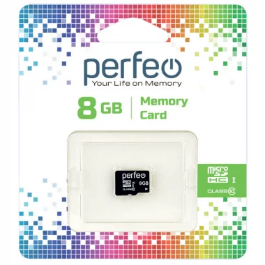 Perfeo microSD 8GB High-Capacity (Class 10) w/o Adapter 1
