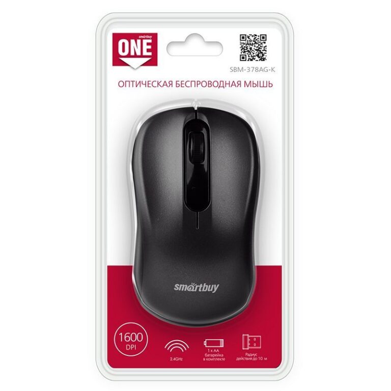 Мышь беспроводная Smartbuy ONE 378 черная (SBM-378AG-K) / 40 1