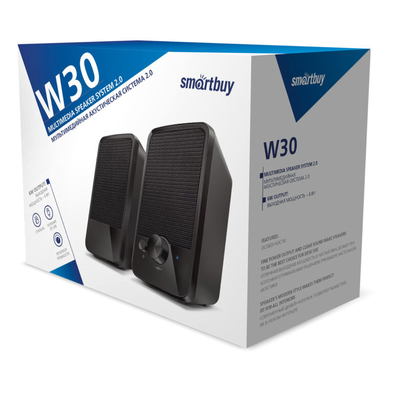 Акустическая система 2.0 SmartBuy W30, 6Вт, динамики 76мм, USB (SBA-4850)/20 1