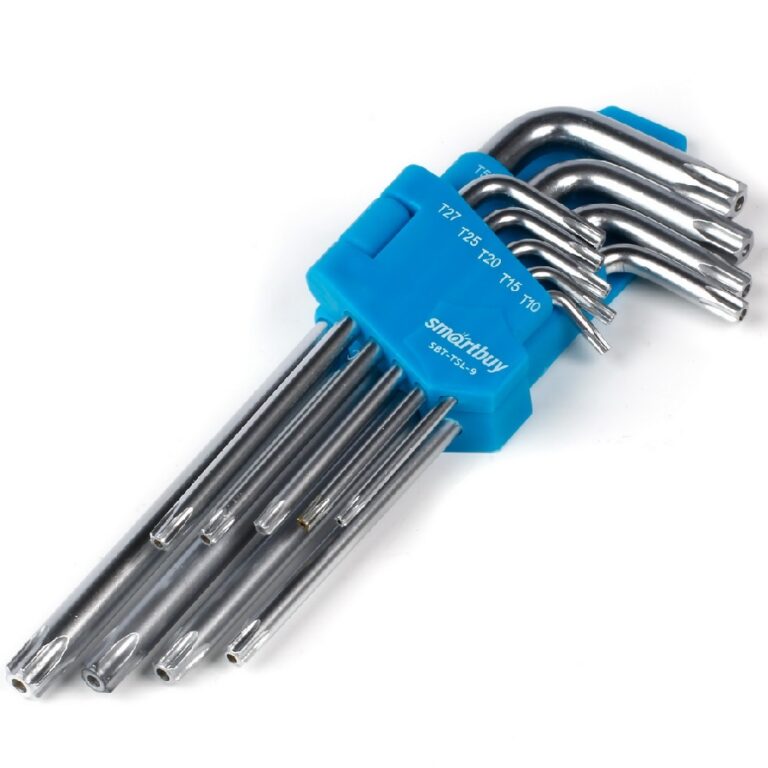 Ключи TORX, набор 9 штук, T10-T50, с отверстием, удлиненные, CR-V сталь, Smartbuy PRO TOOLS (SBT-PRO 1