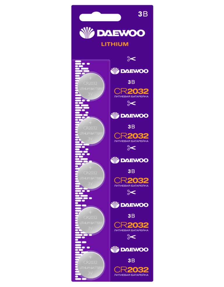 DAEWOO CR2032/5BL Lithium 5/100 1