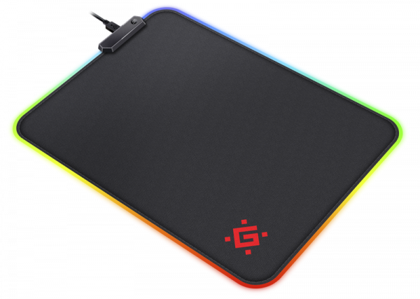 Игровой коврик Black L Light 350*300*4 мм, RGB DEFENDER 1