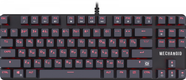 Механическая клавиатура Mechanoid GK-581 RU,черный,87кн,SNK корич DEFENDER 1
