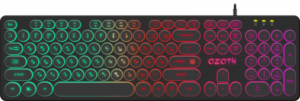 Проводная игровая клавиатура Ozoth GK-106 RU,черный,радужная,104+FN DEFENDER 1