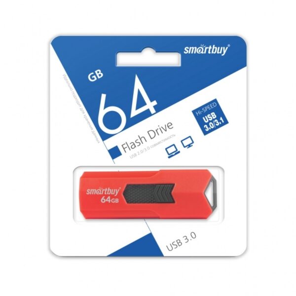 UFD 3.0/3.1 Smartbuy 064GB STREAM Red (SB64GBST-R3)