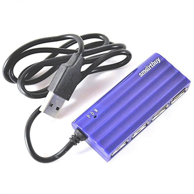 USB 2.0 Хаб Smartbuy 6810, 4 порта, голубой (SBHA-6810-B) 1
