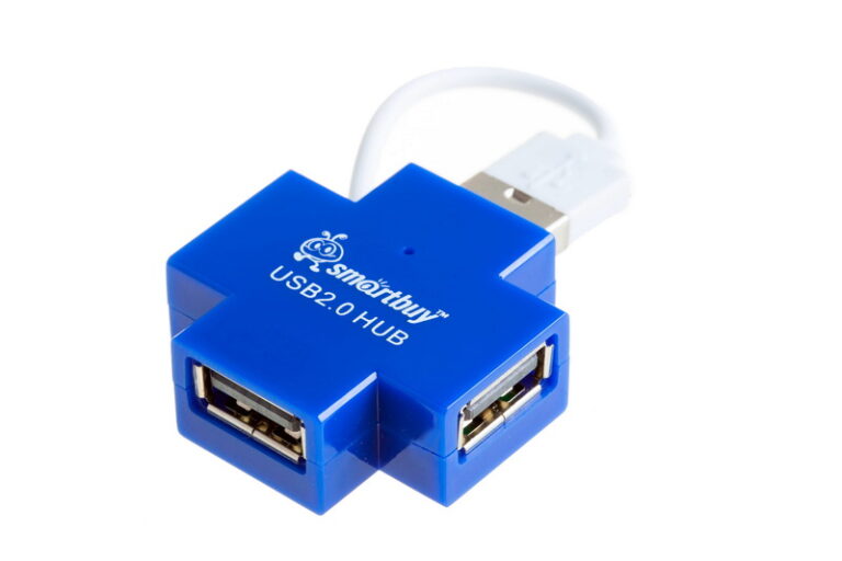 USB 2.0 Хаб Smartbuy 6900, 4 порта, голубой (SBHA-6900-B) 1