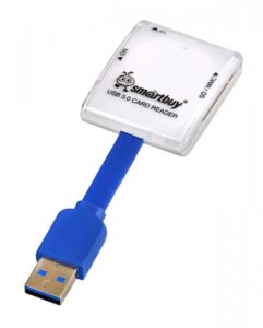 Картридер Smartbuy 700, USB 3.0 - SD/microSD/MS, белый (SBR-700-W) 1