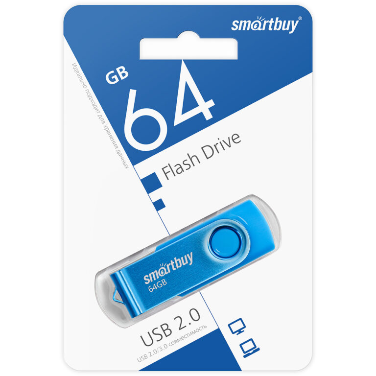 UFD 2.0 Smartbuy 064GB Twist Blue (SB064GB2TWB) 1