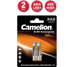 Аккумулятор Camelion AAA600mAh/2BL 2/24 1