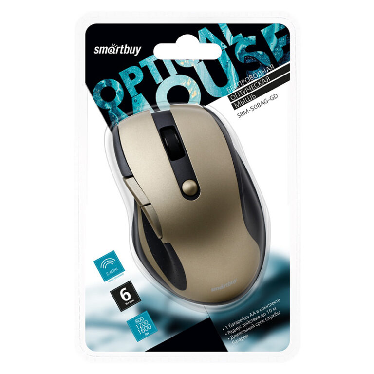 Мышь беспроводная Smartbuy 508 золотая (SBM-508AG-GD) / 60 1
