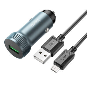 АЗУ 1USB 3.0A QC3.0 быстрая зарядка для micro USB Hoco Z49A (Metal grey) 1