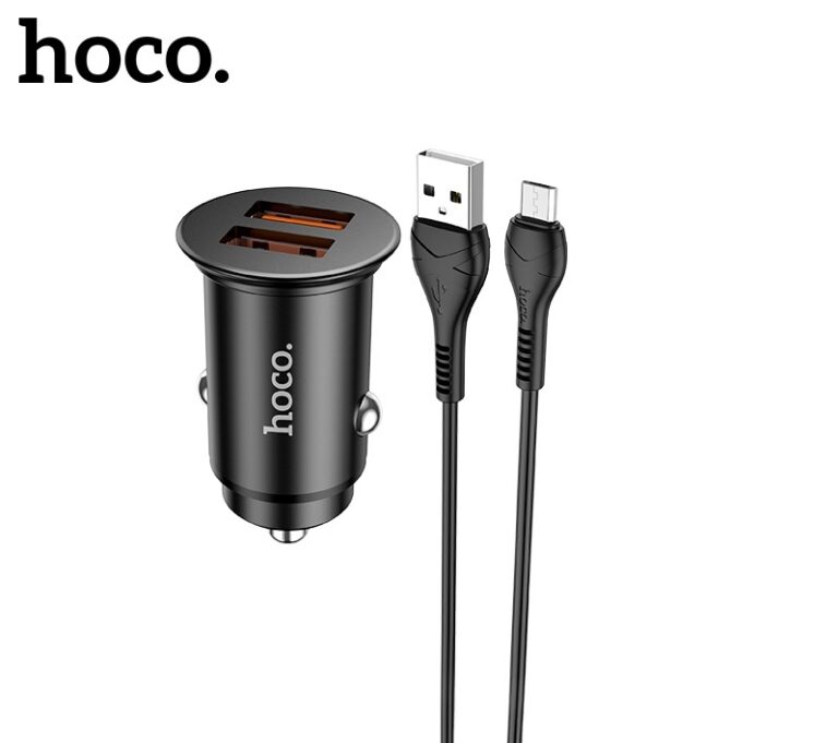 АЗУ 2USB 3.0A QC3.0 36W для micro USB Hoco NZ1 (Black) 1