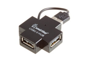 USB 2.0 Xaб Smartbuy 6900, 4 порта, черный (SBHA-6900-K)