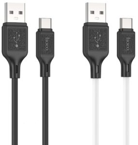 Дата-кабель USB 3.0A для Type-C Hoco X90 силикон 1м (Black) 1