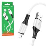 Дата-кабель USB 2.4A для Lightning 8-pin Borofone BX79 силикон 1м (Black)