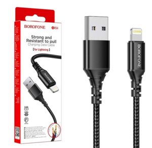 Дата-кабель USB 2.4A для micro USB Borofone BX54 нейлон 1м (Black) 1