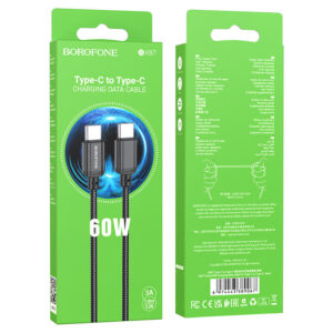 Кабель TypeC - TypeC BOROFONE BX87 60W (черный) 1м 1