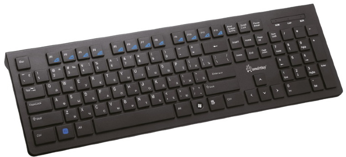 Клавиатура проводная мультимедийная Slim Smartbuy 206 USB черная (SBK-206US-K)/20 1