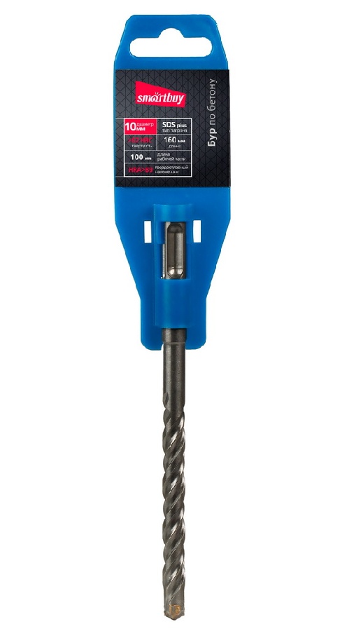 Бур по бетону 10х100х160, HRC>45,SDS-plus твердосп.нак,HRA>89Smartbuy tools,(SBT-HD-10-160-100)/200 1 Бур по бетону 10х100х160, HRC>45,SDS-plus твердосп.нак,HRA>89Smartbuy tools,(SBT-HD-10-160-100)/200 1