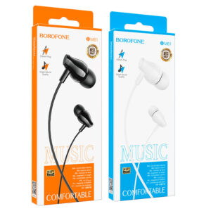 Наушники вакуумные AUX разъём с МК без рег.громкости длина 1.2м Borofone BM61 (Black) 1