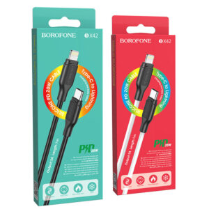 Кабель USB - Lightning BOROFONE BX42 Silicone (черный) 1м 1