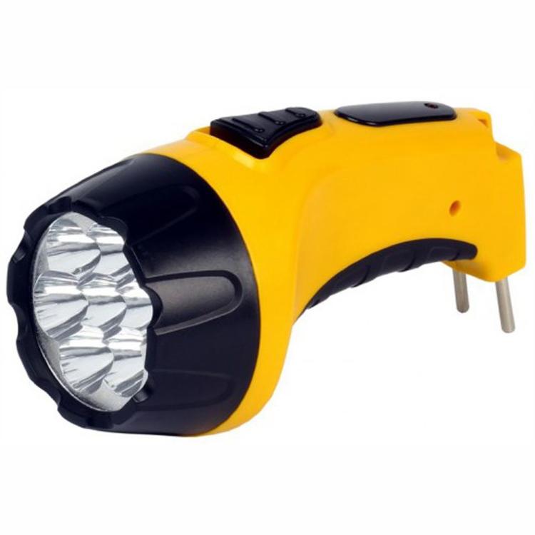 Аккумуляторный светодиодный фонарь 7 LED с прямой зарядкой Smartbuy, желтый (SBF-86-Y)/100 1