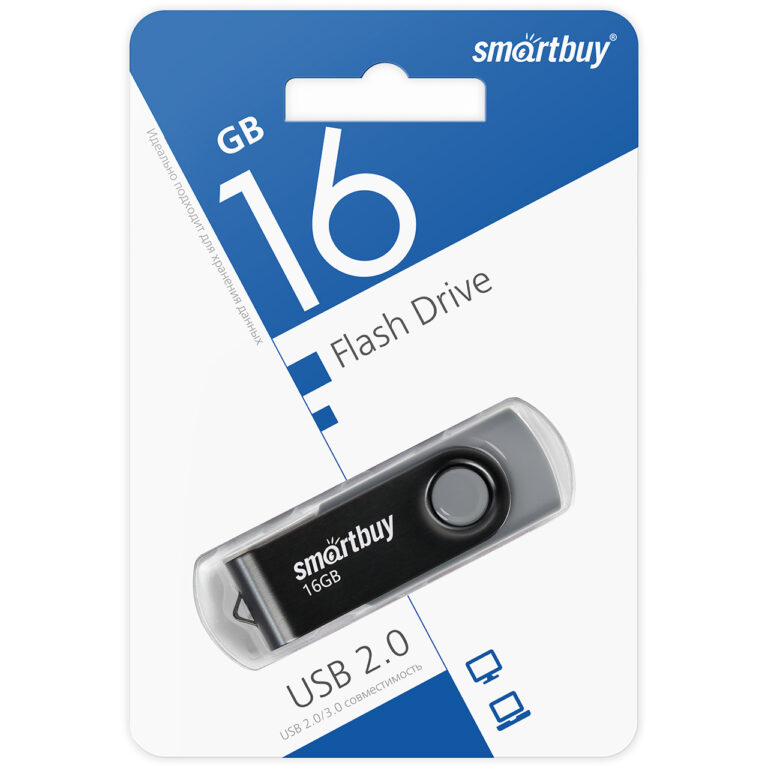 UFD 2.0 Smartbuy 016GB Twist Black (SB016GB2TWK) 1