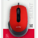 Мышь проводная беззвучная Smartbuy ONE 265-R красная (SBM-265-R) / 40