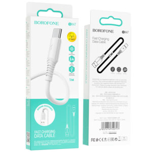 Дата-кабель USB 3.0A для Type-C Borofone BX47 ПВХ 1м (White) 1