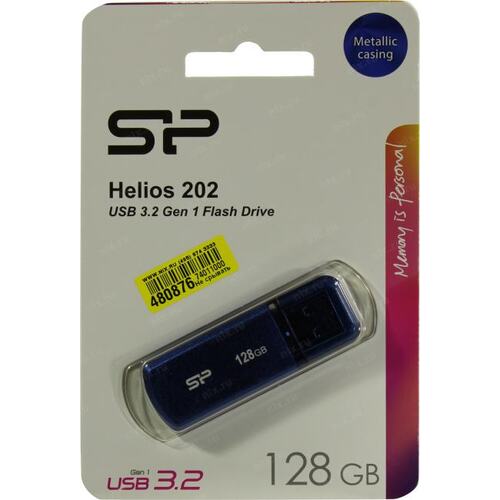 Флеш Диск Silicon Power 128Gb Power Helios 202 SP128GBUF3202V1B USB3.0 синий 1