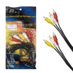 Кабель Видео AV11 3rca-3rca 1,8м (позолоченный након.)  20pcs