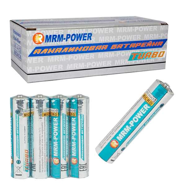 Батарейки MRM-POWER  ALKALINE  LR6 AA 4pcsshrink 1