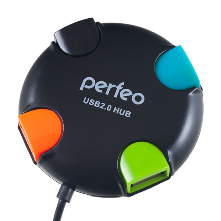 Perfeo USB-HUB 4 Port, (PF-VI-H020 Black) чёрный 1